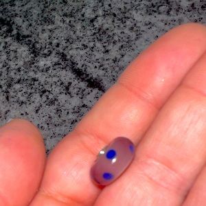 NWOT TrollBeads Charm Light Pink and Blue Polka Dots